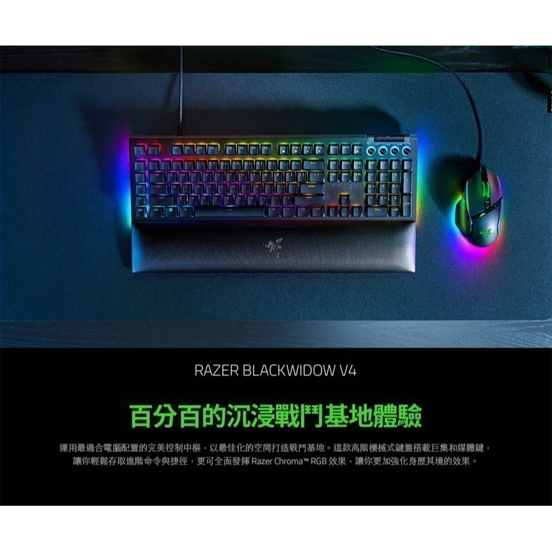 Razer 雷蛇 BLACKWIDOW V4 V4 X 黑寡婦蜘幻彩版機械式電競鍵盤 機械式鍵盤-細節圖3