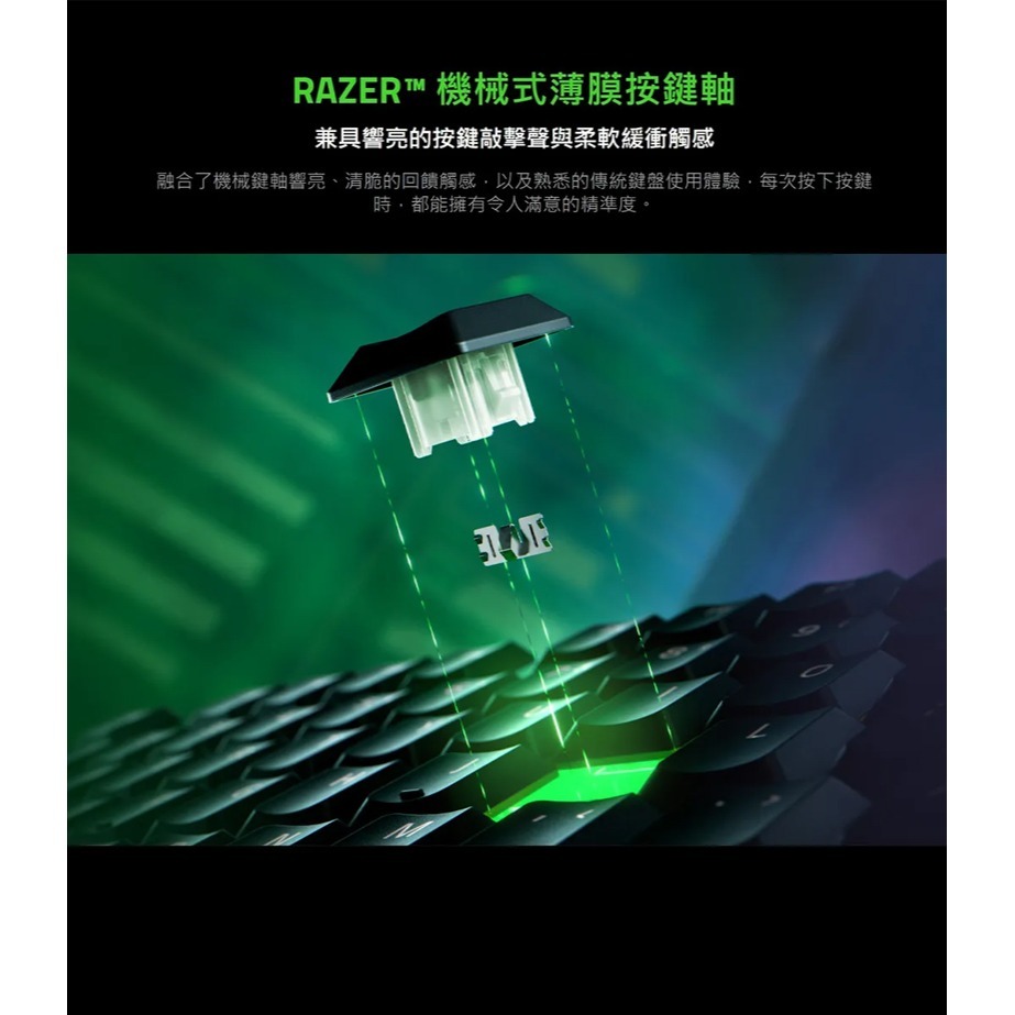 Razer 雷蛇 ORNATA V3  雨林狼蛛鍵盤 機械式按鍵軸 柔軟護腕墊 RGB 燈光 矮軸按鍵-細節圖5