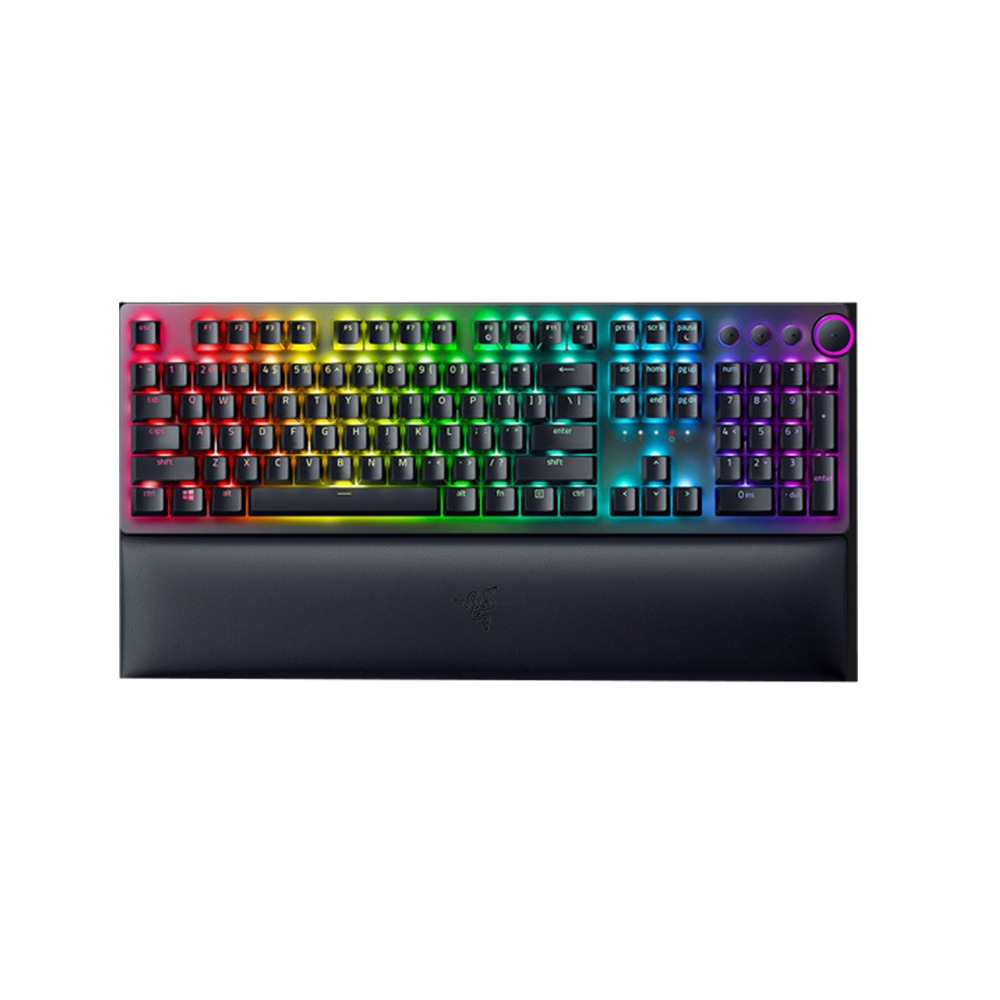 Razer 雷蛇 Huntsman V2 獵魂光蛛 機械式鍵盤 RAZER光軸 PBT鍵帽 吸音泡棉 人體工學護腕-細節圖2