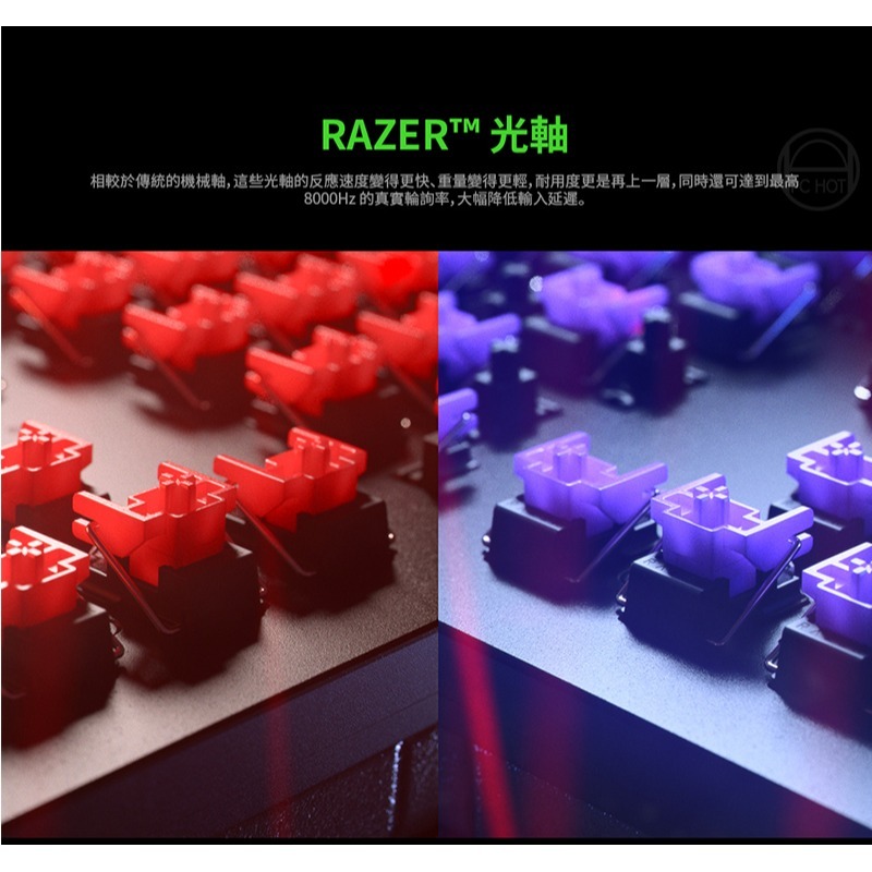 Razer 雷蛇 Huntsman V2 獵魂光蛛 機械式鍵盤 RAZER光軸 PBT鍵帽 吸音泡棉 人體工學護腕-細節圖4