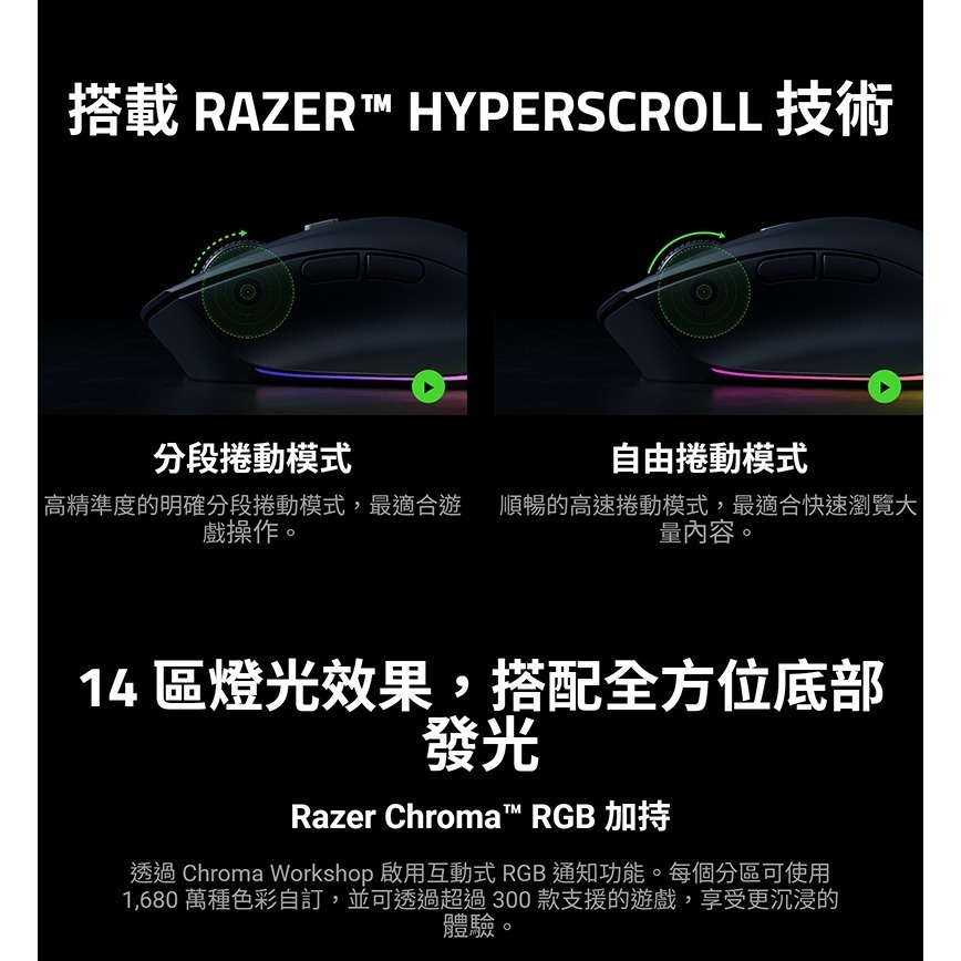 Razer 雷蛇 Pro Click V2 無線滑鼠 黑色 三模連線 人體工學設計 多裝置連線能力 電腦滑鼠 藍芽滑鼠-細節圖6