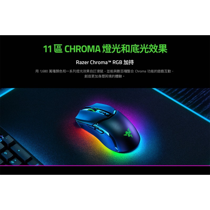 Razer 雷蛇 Cobra Pro 眼鏡蛇 輕量化三模無線滑鼠 電競滑鼠 遊戲滑鼠 無線滑鼠 藍芽滑鼠-細節圖6