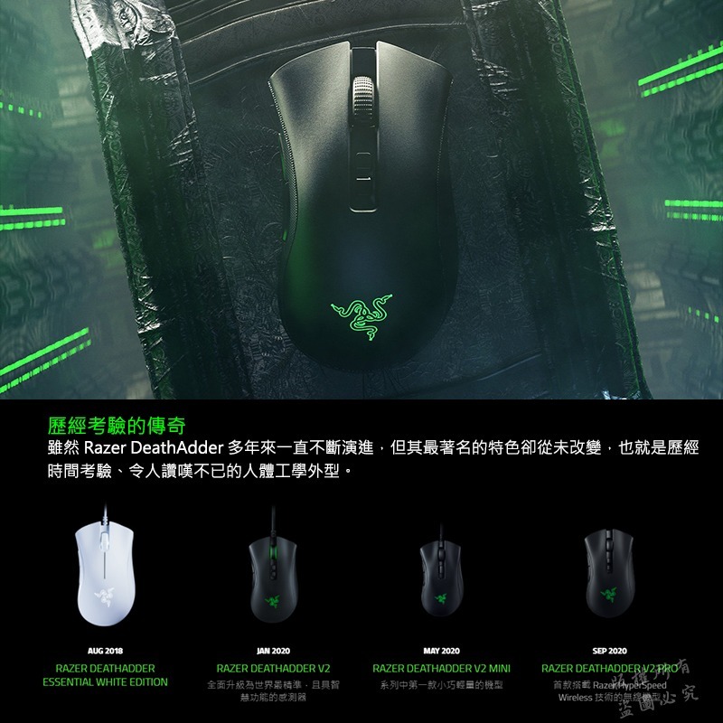 Razer 雷蛇 DeathAdder V2 Pro 煉獄奎蛇 電競滑鼠 遊戲滑鼠 無線滑鼠 藍芽滑鼠-細節圖5