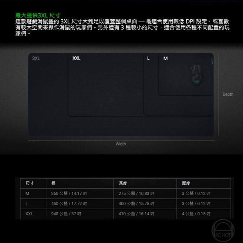 Razer 雷蛇 Gigantus V2 巨甲蟲滑鼠墊 電競滑鼠墊 XXL L M-細節圖5