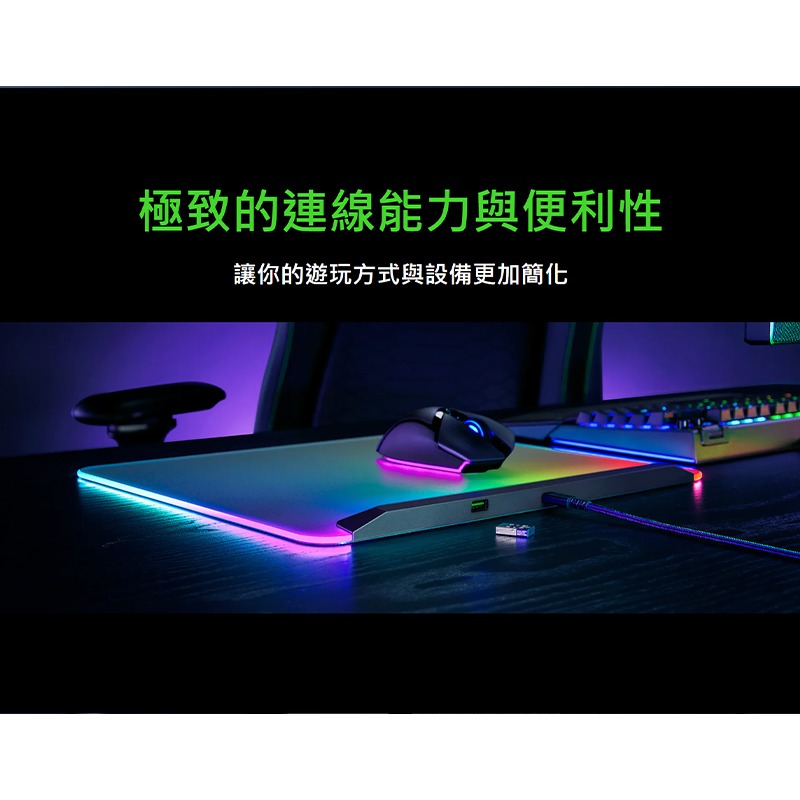 Razer 雷蛇 FIREFLY V2 PRO 烈焰神蟲 幻彩版鼠墊 黑色 白色-細節圖6