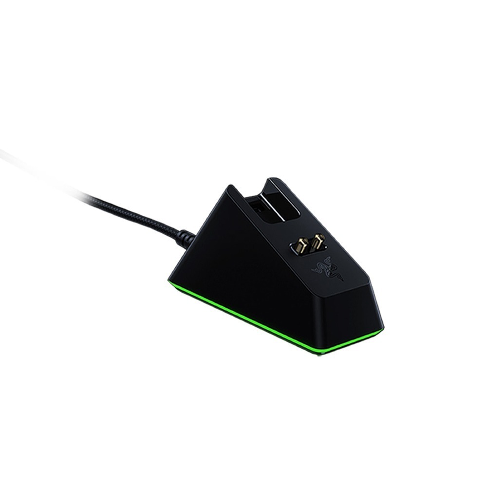 Razer 雷蛇 Mouse Dock 充電底座幻彩版 磁吸式底座 自訂RGB燈光 USB-A 連接埠 防滑壁虎腳墊-細節圖2