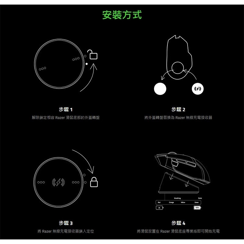 Razer 雷蛇 Mouse Dock Pro 無線滑鼠充電座 磁吸式充電 充電器 充電座 雷蛇充電座-細節圖5