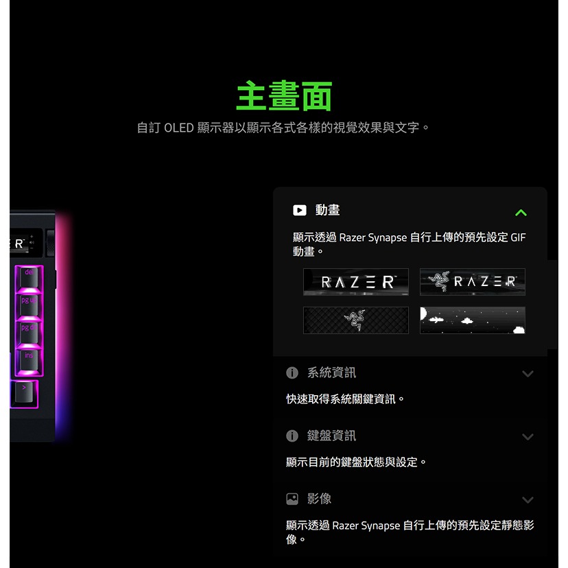 Razer 雷蛇 BlackWidow V4 PRO 75% 黑寡婦 無線鍵盤 OLED顯示器 熱插拔 機械鍵盤-細節圖8