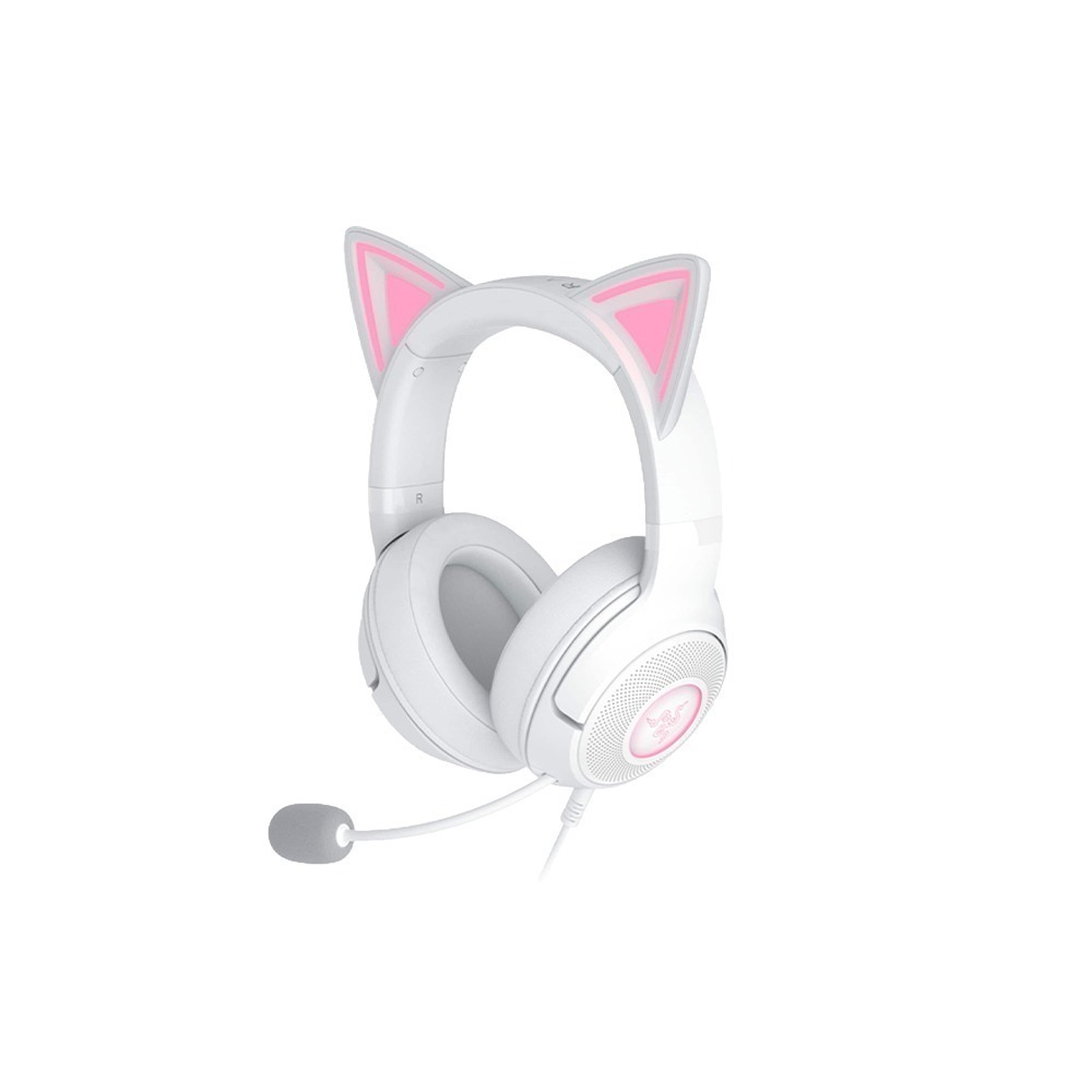 Razer 雷蛇 Kraken Kitty V2 北海巨妖 電競耳機 白色 7.1聲道 皮革耳墊 有線耳機 雷蛇耳機-細節圖2