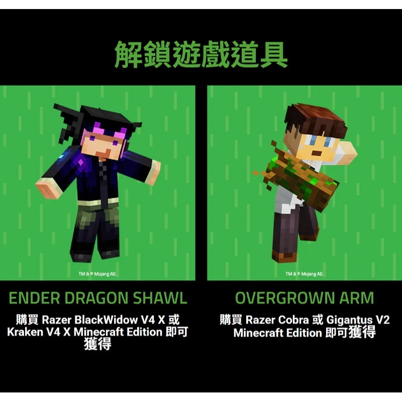 Razer 雷蛇 BlackWidow V4 X 黑寡婦蜘蛛 幻彩版鍵盤 Minecraft 限定版 電競鍵盤-細節圖4