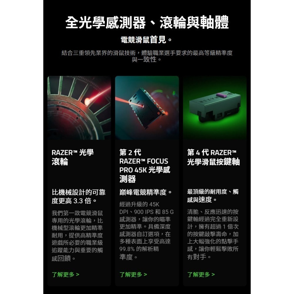 Razer 雷蛇 DeathAdder V4 Pro 煉獄奎蛇 無線電競滑鼠 雙模連線 超輕量 電競滑鼠 雷蛇滑鼠-細節圖10