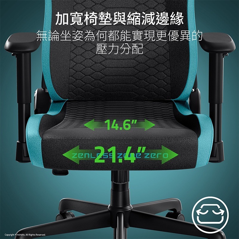 Razer 雷蛇 Iskur V2 X 電競椅 絕區零聯名款Zenless Zone Zero 電腦椅 電競椅 辦公椅-細節圖4
