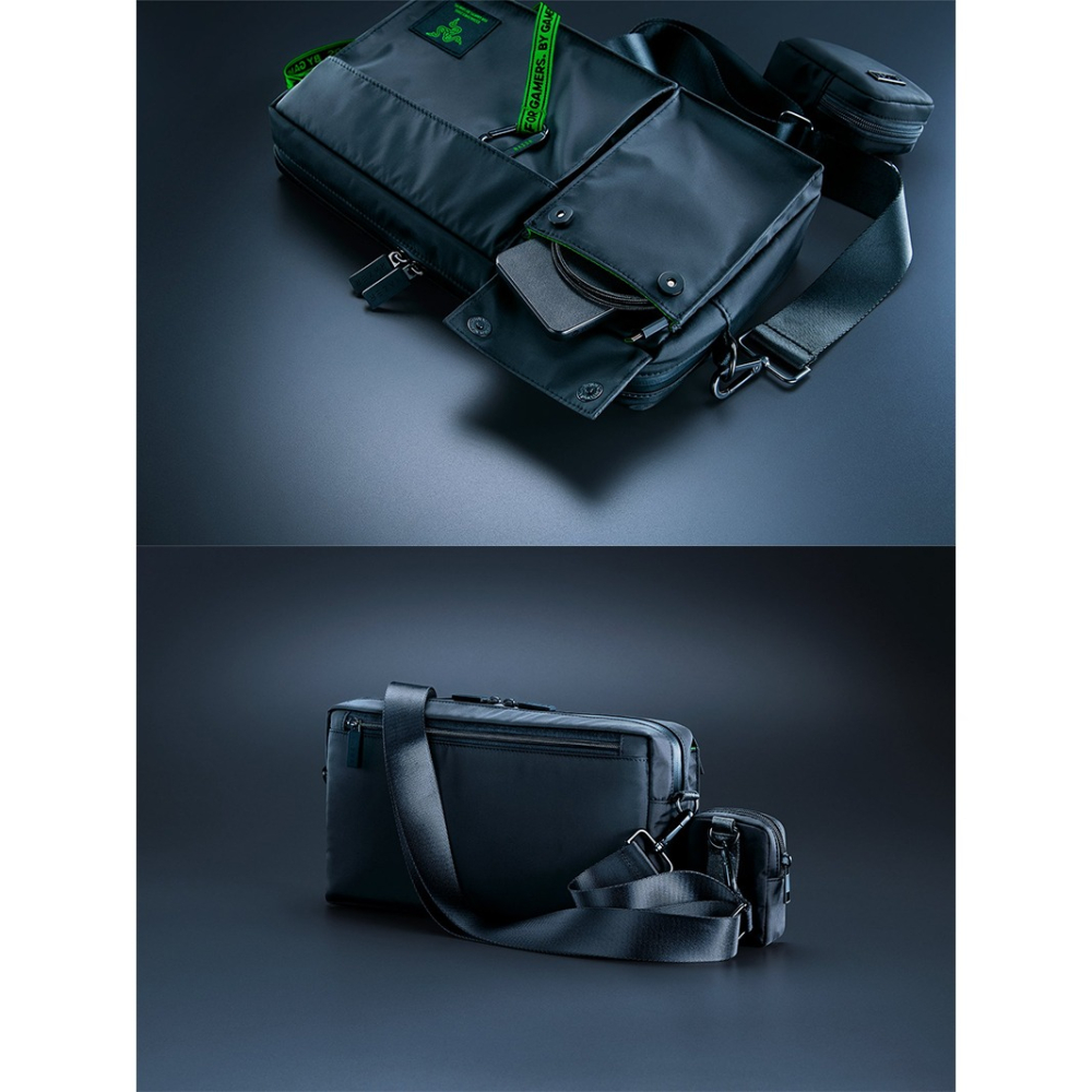 Razer 雷蛇 Xanthus Crossbody Bag 側背包 防潑水塗層 可拆式迷你收納袋 斜背包 肩背包-細節圖4