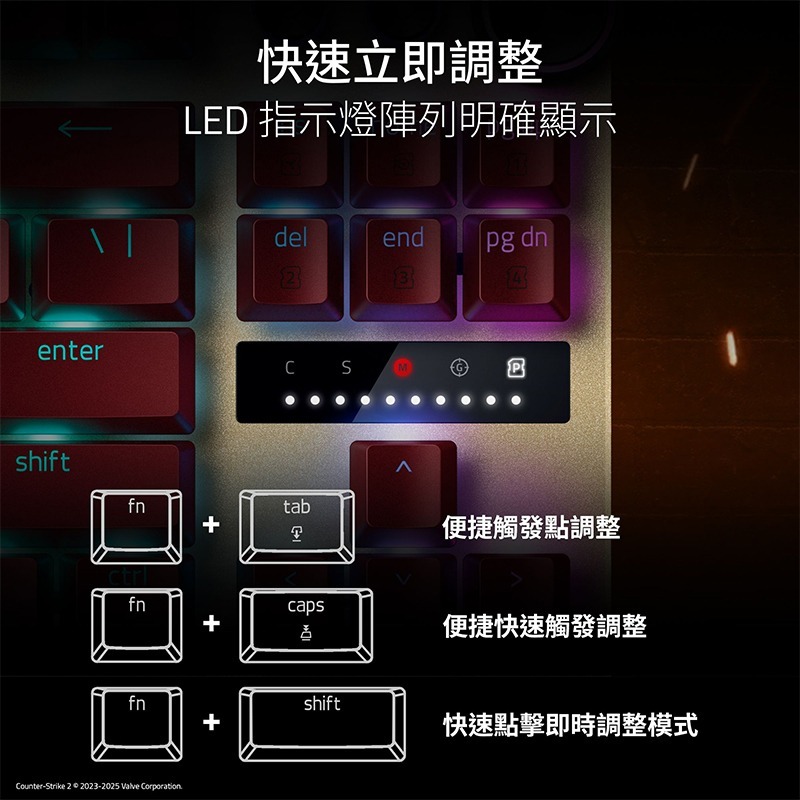 Razer 雷蛇 Huntsman V3 Pro TKL 獵魂光蛛 電競鍵盤 CS2聯名 快速觸發 機械鍵盤-細節圖7