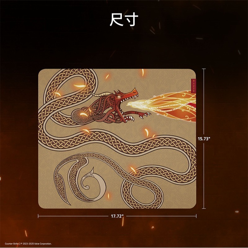 Razer 雷蛇 Gigantus V2 巨甲蟲 滑鼠墊 L CS2聯名 編織紋理 防滑底部 電競滑鼠墊 中鼠墊 鼠墊-細節圖6
