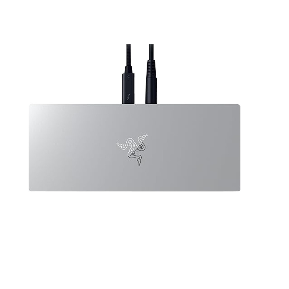 Razer 雷蛇 Thunderbolt 5 Dock 白 擴充基座 11個連接埠 支援三個顯示器 擴充底座 擴充塢-細節圖2