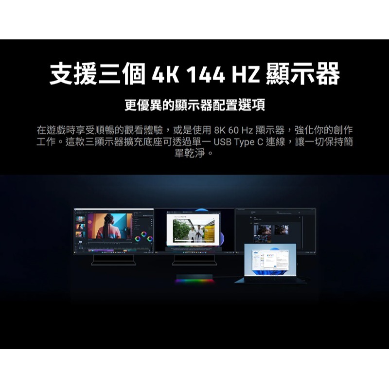 Razer 雷蛇 Thunderbolt 5 Dock 白 擴充基座 11個連接埠 支援三個顯示器 擴充底座 擴充塢-細節圖7