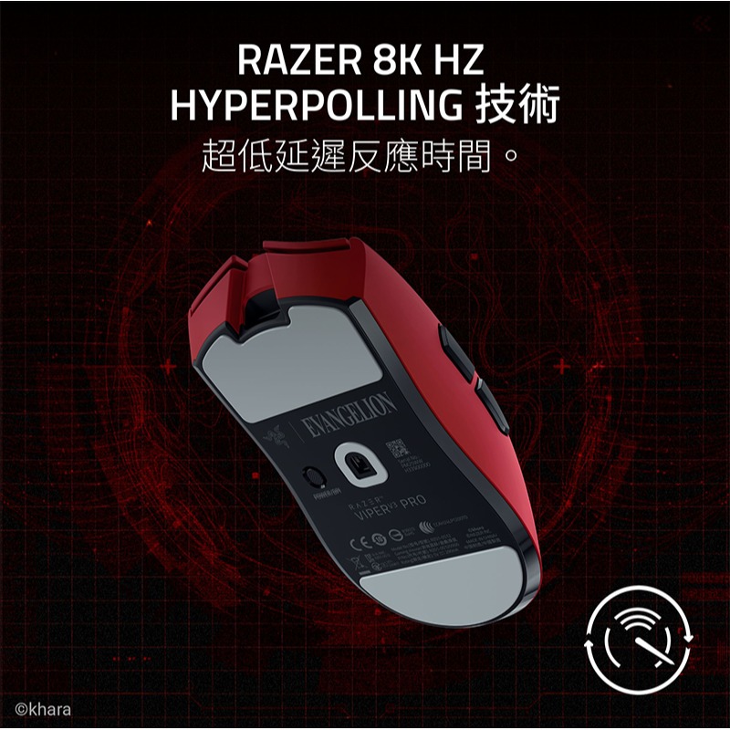 Razer 雷蛇 VIPER V3 PRO 毒蝰 EVA聯名 無線電競滑鼠 光學微動 遊戲滑鼠 電競滑鼠 輕量滑鼠-細節圖6