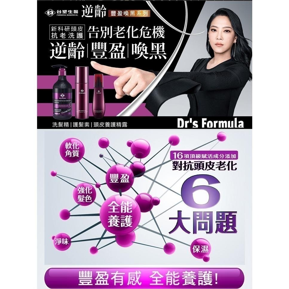 台塑生醫 Dr＇s Formula <洗髮精> 洗髮精 2入 控油抗屑 髮根強化 立正站好 恆彩固色 潤絲乳 控油蓬鬆-細節圖8