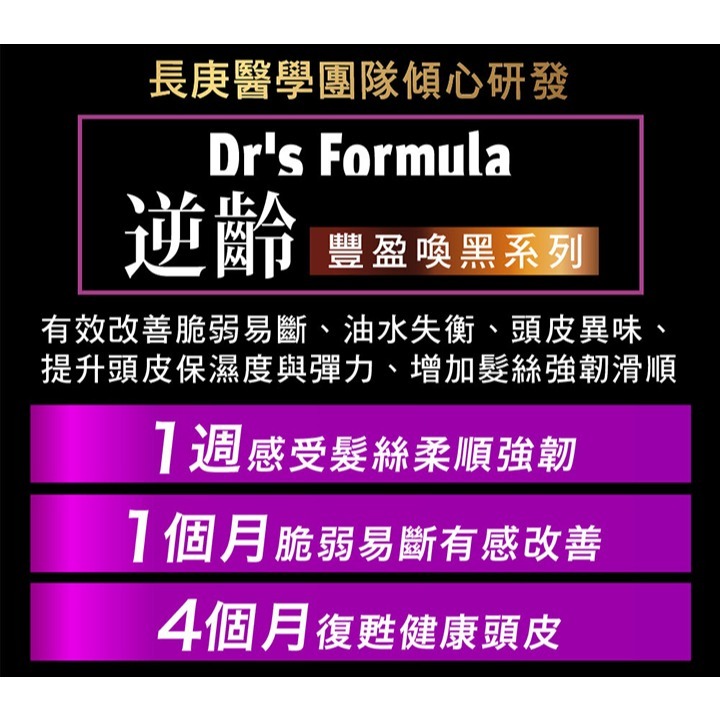 【台塑生醫】Dr’s Formula 逆齡喚黑洗髮精 2入組-細節圖7