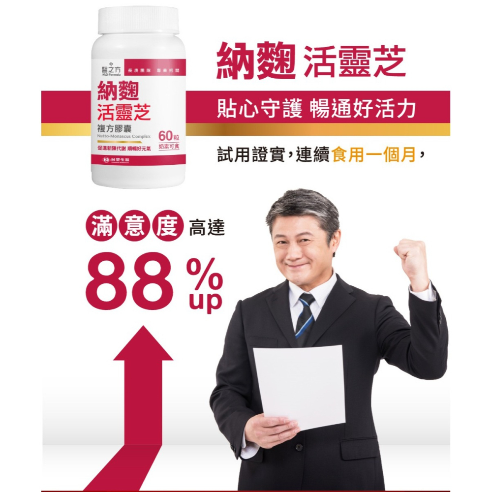 台塑生醫 【醫之方】 納麴活靈芝複方膠囊x1瓶(60粒)-細節圖8