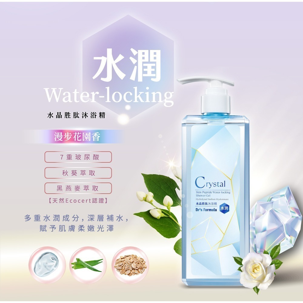 《台塑生醫》Dr’s Formula 水晶胜肽沐浴精 沐浴乳 沐浴精 (淨白/水潤/清爽) 500g 台塑長庚團隊把關-細節圖3