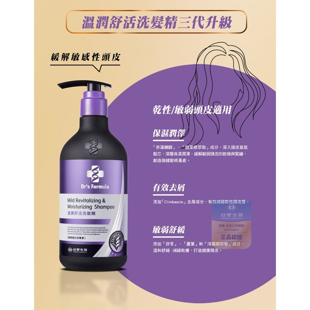 台塑生醫Dr＇s Formula《洗髮精》洗髮精 3入 促銷組 三代 頭皮護理 控油抗屑 髮根強化 長庚台塑團隊把關-細節圖7
