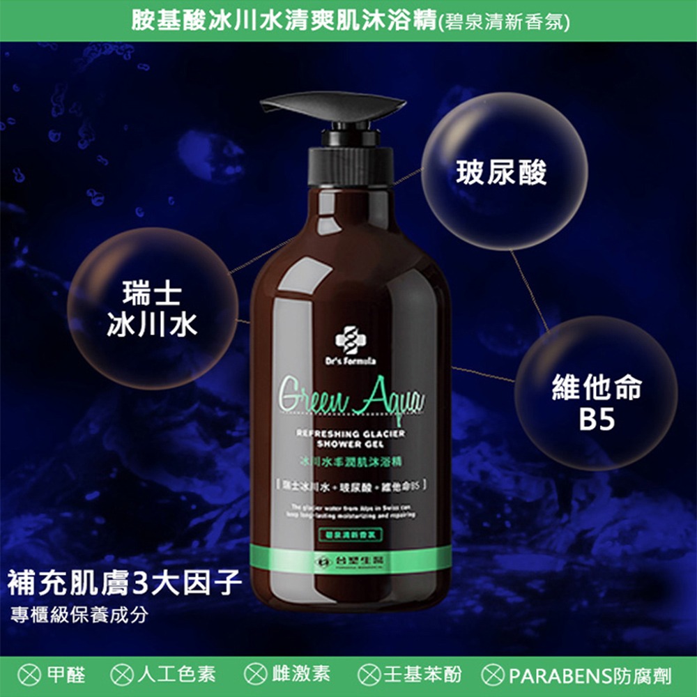 效近 台塑生醫 Dr＇s Formula 沐浴乳 清爽肌 保濕 柚果香氛 雪皂 冰川 琥珀 沐浴乳 沐浴精-細節圖4