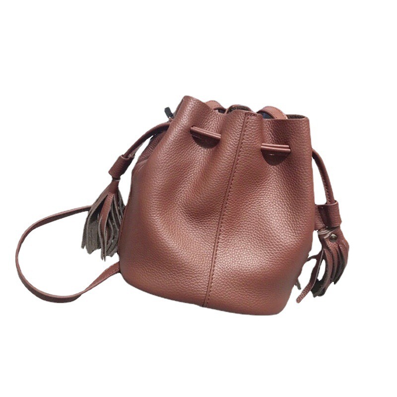 【生活好室】軟皮荔枝紋水桶包 女生包包 水桶包 真皮材質 荔枝牛皮  手提包 肩背包 女生斜背包 小水桶包 側背-細節圖8