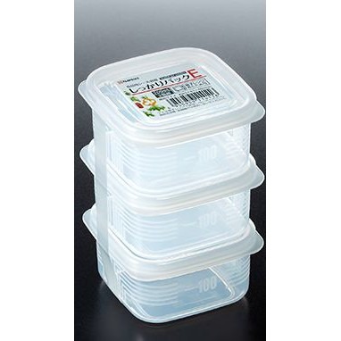 【生活好室】日本製 刻度方型保鮮盒200ml-3入組 保鮮盒 副食品保鮮盒 食物盒 調味盒 食用級保鮮盒-細節圖7
