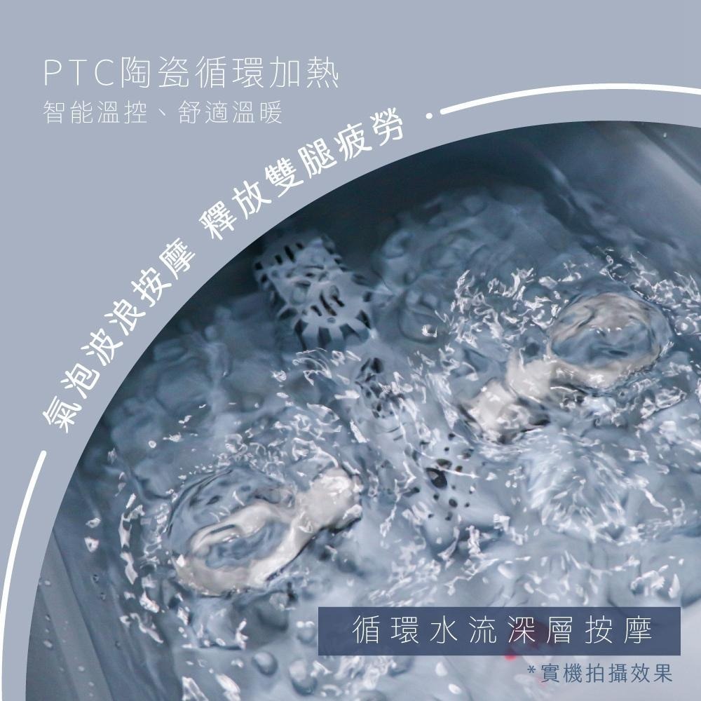 KINYO PTC陶瓷加熱泡腳機 氣泡SPA按摩摺疊足浴機 可壁掛桑拿機/泡腳桶/暖足機 可吊掛收納-細節圖2