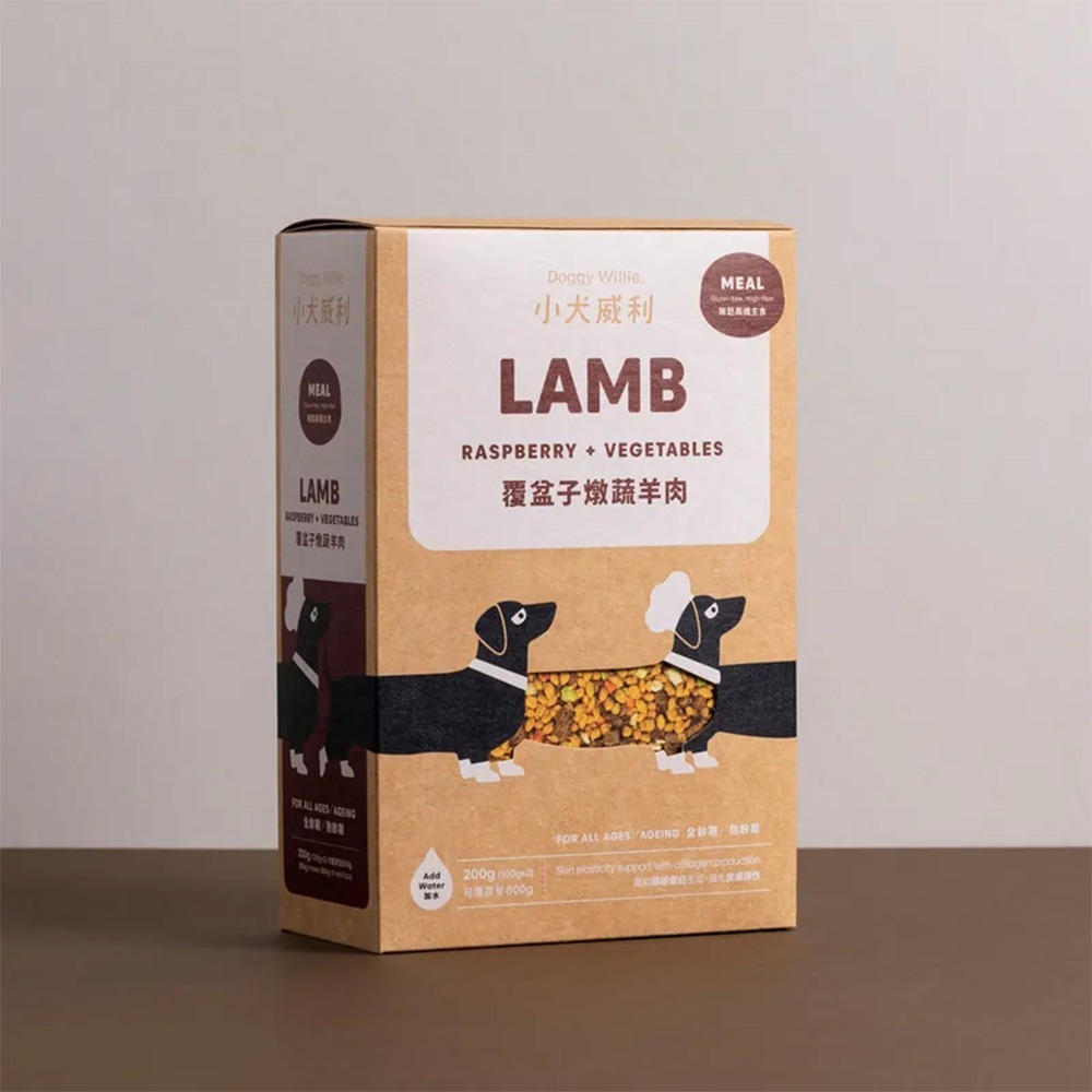 小犬威力羊肉系列(青豆蕈菇羊肉/覆盆子燉蔬羊肉)200g-細節圖2