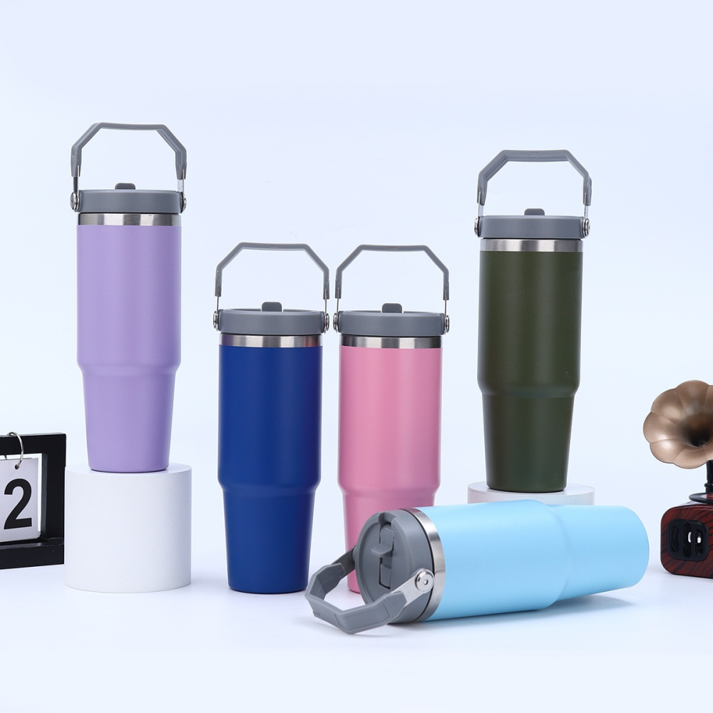 【新款30oz手提汽車杯】不鏽鋼真空 大容量冰壩杯-細節圖2