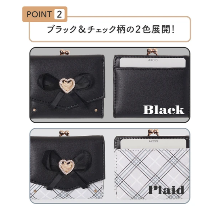 ★cutie_select ★ 預購 日本代購 三折 短夾 錢包 蝴蝶結 皮夾 珍珠鍊 抗菌防臭 口金零錢包 禮物-細節圖4