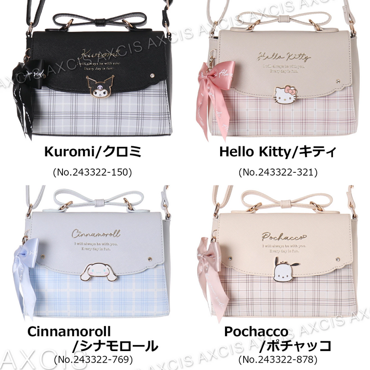★Cutie_Select★ 現貨 日本代購 三麗鷗 庫洛米 帕洽狗 大耳狗 Kitty 蝴蝶結 皮革肩背包 側背包-細節圖2