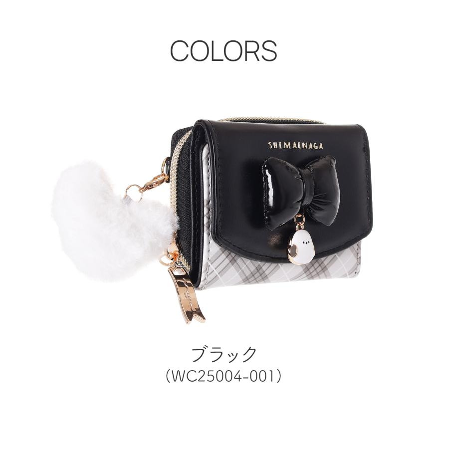 ★Cutie_Select★ 日本代購 預購 長尾山雀 錢包 短夾 零錢包 抗菌防臭 蝴蝶結 毛球 禮物-規格圖8