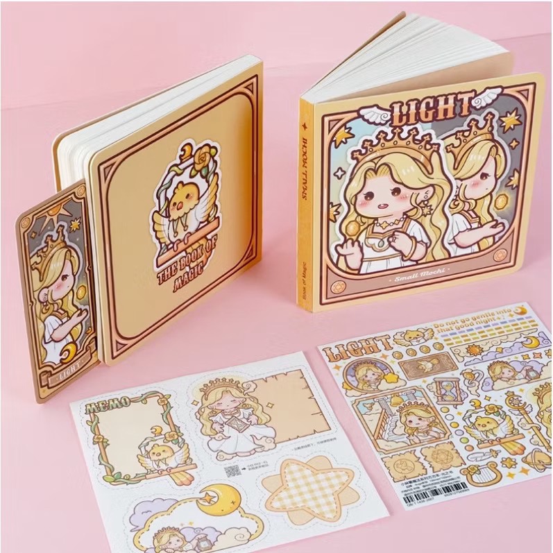 【手帳本】小麻糬系列《魔法方方本》可愛風格 方形手帳本-規格圖9