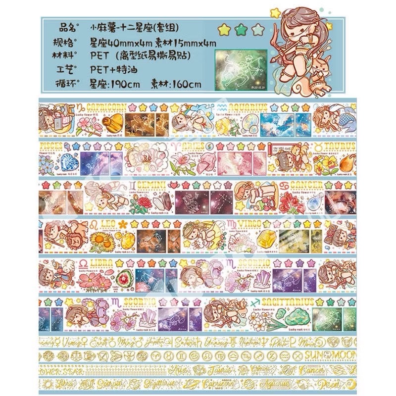 【分裝】小麻糬 奶蓋熊全系列《二十四節氣/小學日記/快樂動物園/名畫系列》和紙/PET膠帶 試吃包-規格圖6