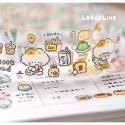【分裝】線條研究室《節日框框/矮腳帽/貓貓日記/沒頭腦很開心/貓咪貼貼/喫茶小舖》和紙 PET膠帶-規格圖8