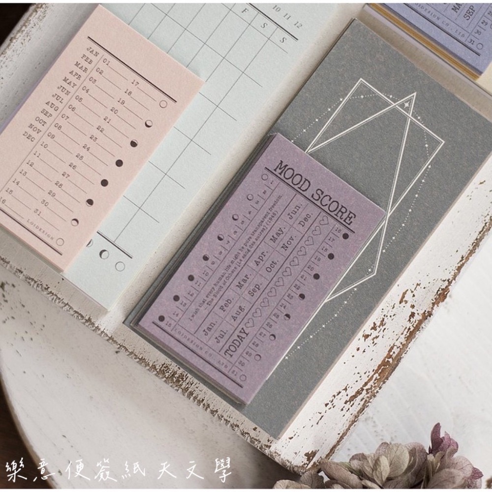 【分裝-便簽】樂意Loidesign便簽紙《天文學/紀錄/光之旅/花選集01》-細節圖3