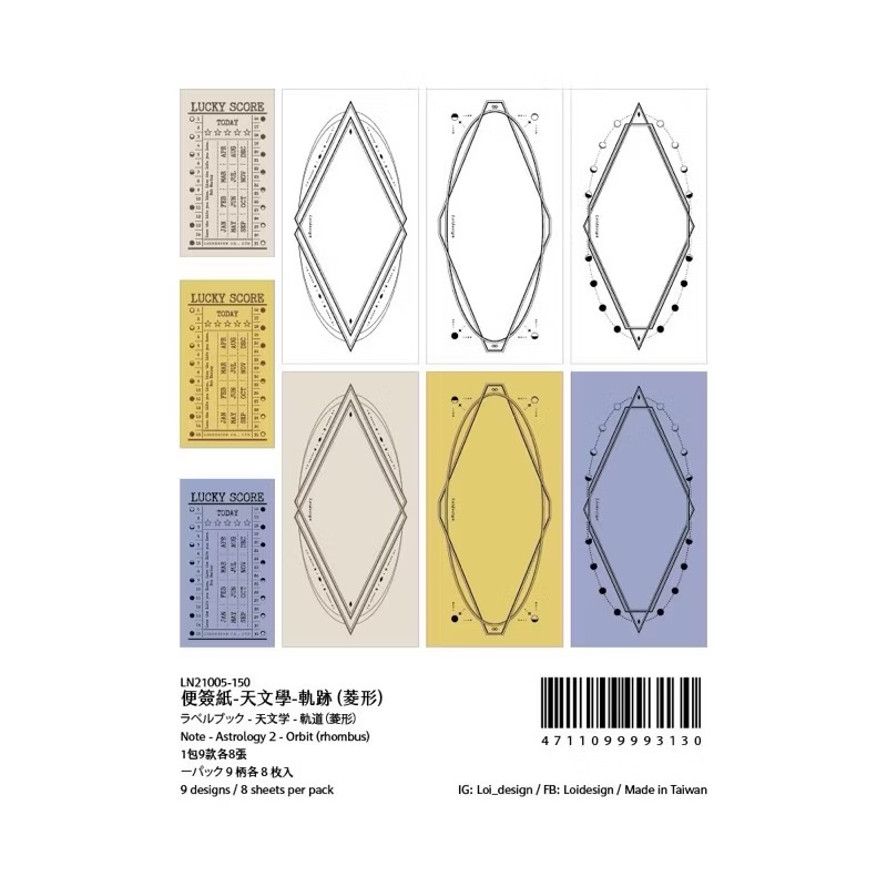 【分裝-便簽】樂意Loidesign便簽紙《天文學/紀錄/光之旅/花選集01》-規格圖9