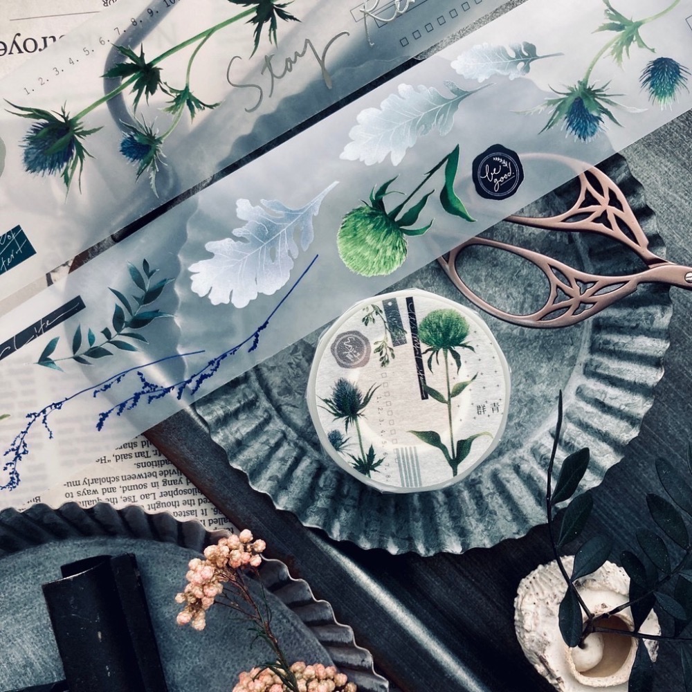 【分裝】羊君《群青 / 蒔果序》霧面PET膠帶-細節圖2