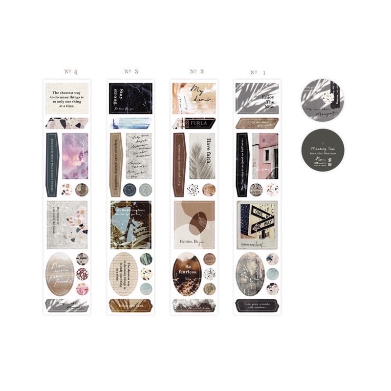 【分裝】Pion《磨石子 / 時光/ meet you / background》和紙 割型紙膠帶-細節圖7