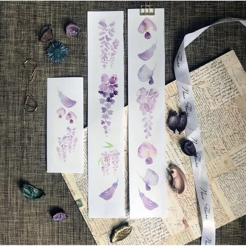 【分裝】梅刺小舖《紫藤花/雛菊/春之禮/夏之燦/豐收果物/海之粹/顏料殺手》和紙 PET膠帶-規格圖1