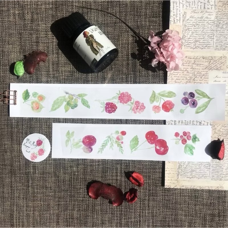 【分裝】梅刺小舖《紫藤花/雛菊/春之禮/夏之燦/豐收果物/海之粹/顏料殺手》和紙 PET膠帶-規格圖1