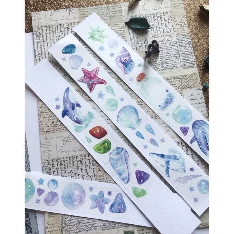 【分裝】梅刺小舖《紫藤花/雛菊/春之禮/夏之燦/豐收果物/海之粹/顏料殺手》和紙 PET膠帶-規格圖1