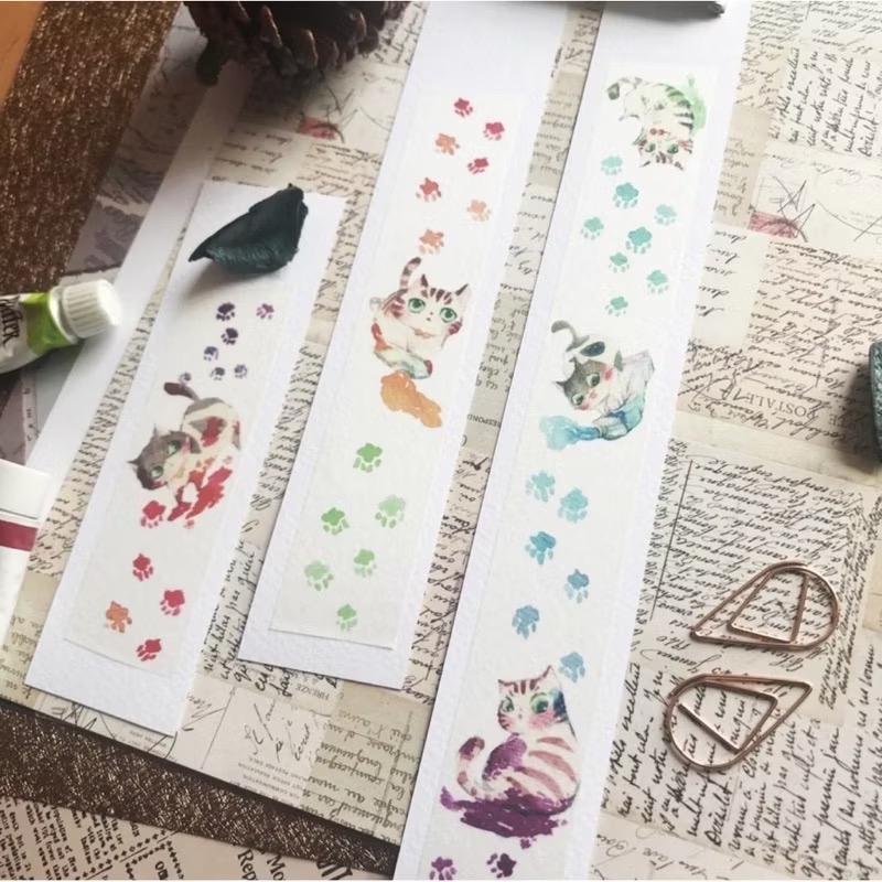 【分裝】梅刺小舖《紫藤花/雛菊/春之禮/夏之燦/豐收果物/海之粹/顏料殺手》和紙 PET膠帶-規格圖1