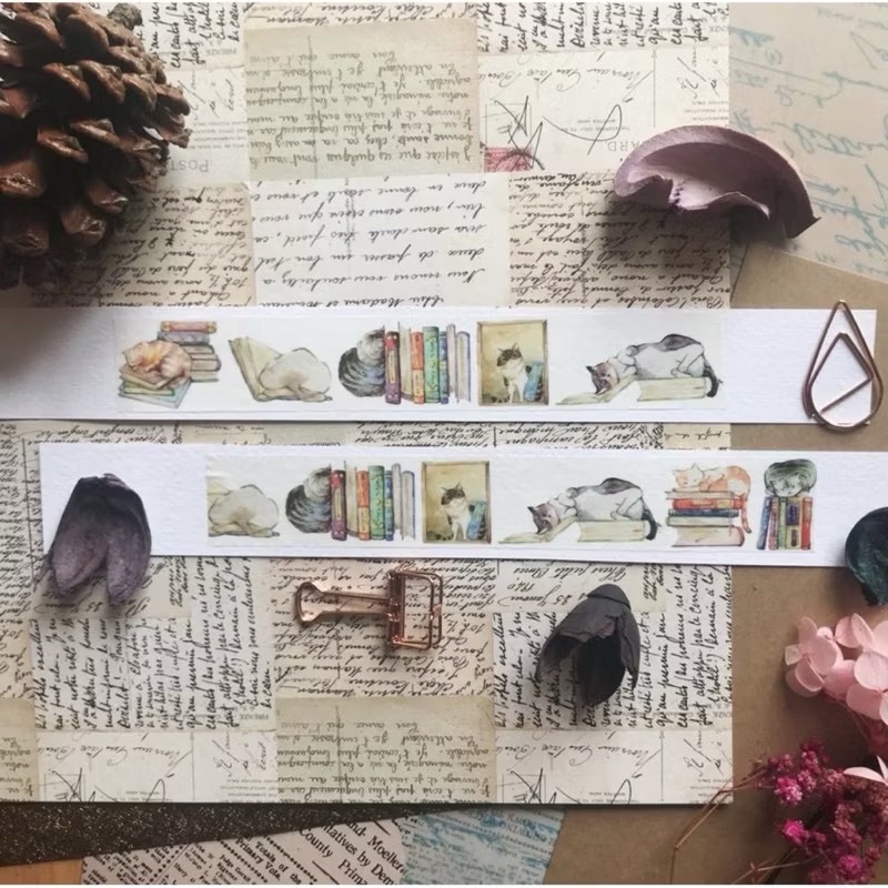 【分裝】梅刺小舖《紫藤花/雛菊/春之禮/夏之燦/豐收果物/海之粹/顏料殺手》和紙 PET膠帶-規格圖1