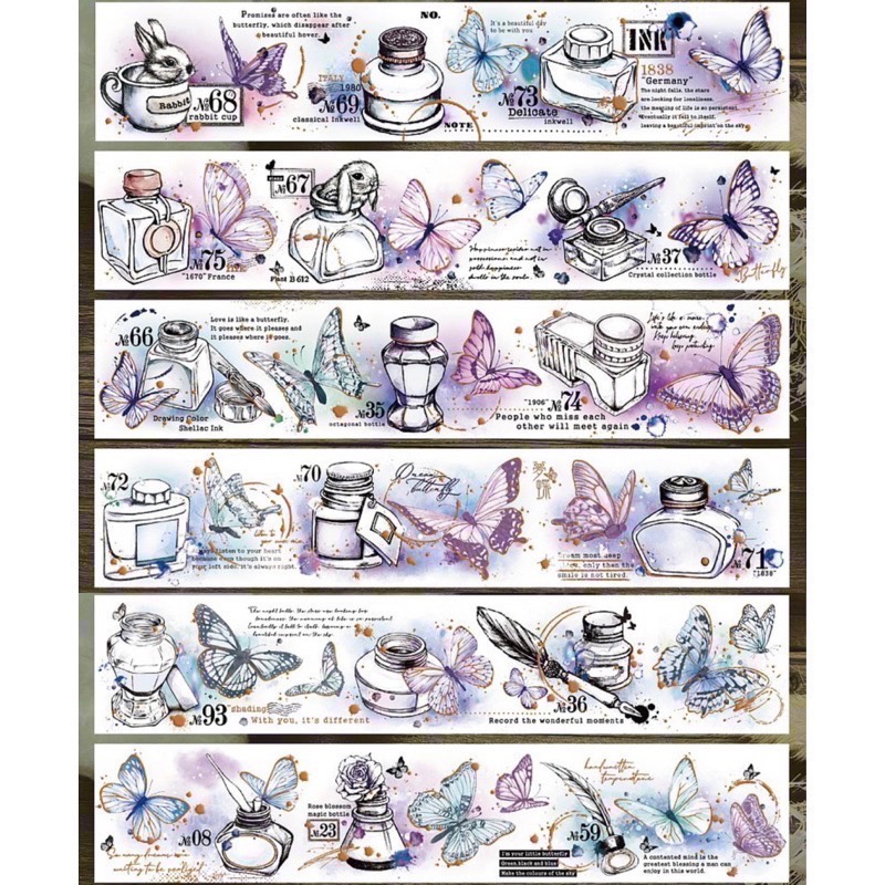 【分裝】小玉的貼貼世界《光/印章圖鑑/秘密花園/青空雜字/貓咪日常》PET膠帶-細節圖3