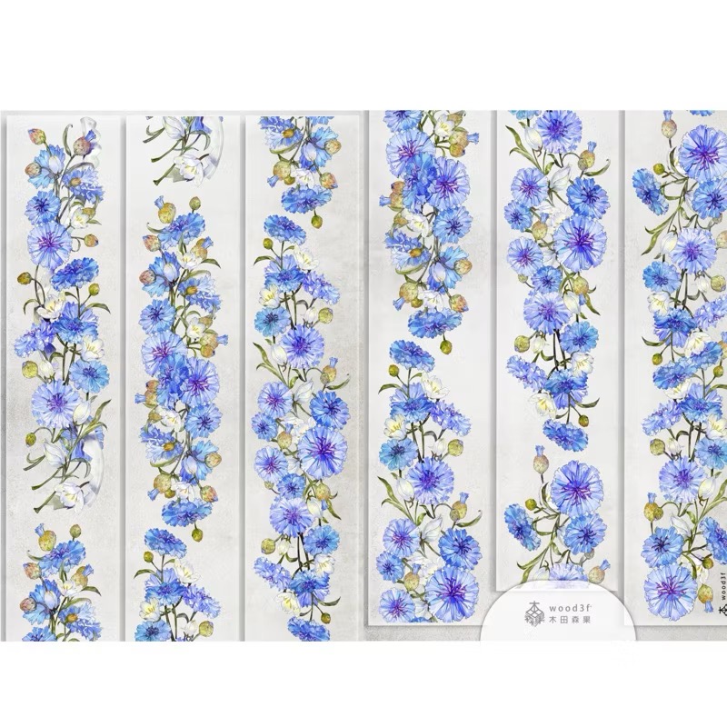 【分裝】木田森果wood3f《布榮黑/初果系列/琉璃蝶/婓虹蝶/藏紅花/銀朱花色/薔薇秘密/心動》PET膠帶-規格圖1